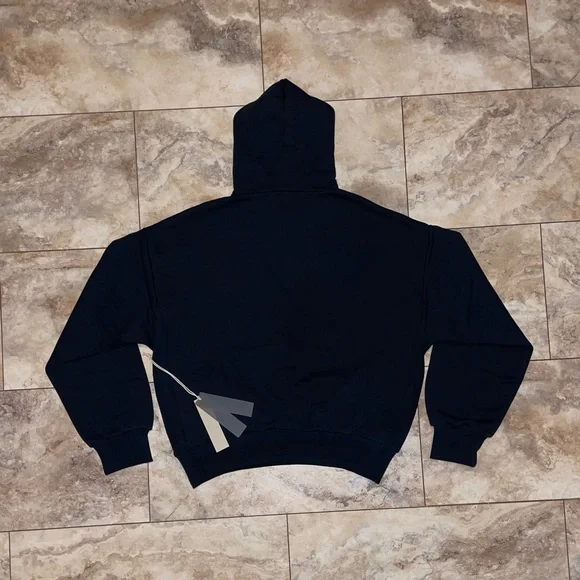 Fear of God Essentials Heavy Fleece Vintage Shrunken Hoodie Black Size Small